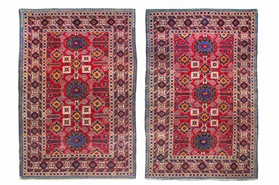 Lot 26 - A PAIR OF PEREPEDIL RUGS, EAST CAUCASUS approx:...