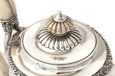 Lot 26 - A George III sterling silver coffee biggin /...