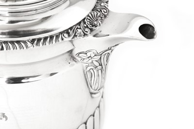 Lot 26 - A George III sterling silver coffee biggin /...