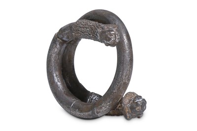 Lot 67 - A LARGE HELLENISTIC SILVER EARRING Circa 3rd -...