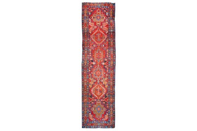 Lot 16 - A FINE KARAJA RUNNER, NORTH-WEST PERSIA approx:...