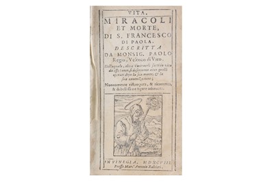 Lot 325 - Regio (Paolo) Vita. Miracoli et morte di S....