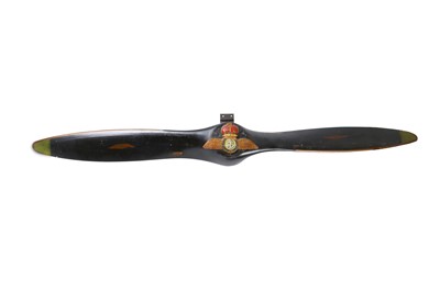 Lot 184 - A French aircraft propeller made of wood, with...