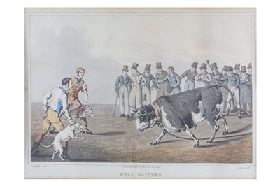 Lot 603 - Alken (Henry) Bull Baiting, the pair of plates...