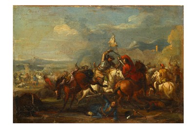 Lot 27 - FOLLOWER OF FRANCESCO CASANOVA  Battle scene...