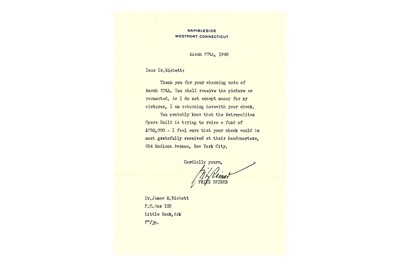 Lot 238 - Reiner (Fritz) Typed letter signed ('Fritz...