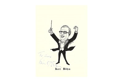 Lot 205 - Böhm (Karl) Original pen and ink caricature of...